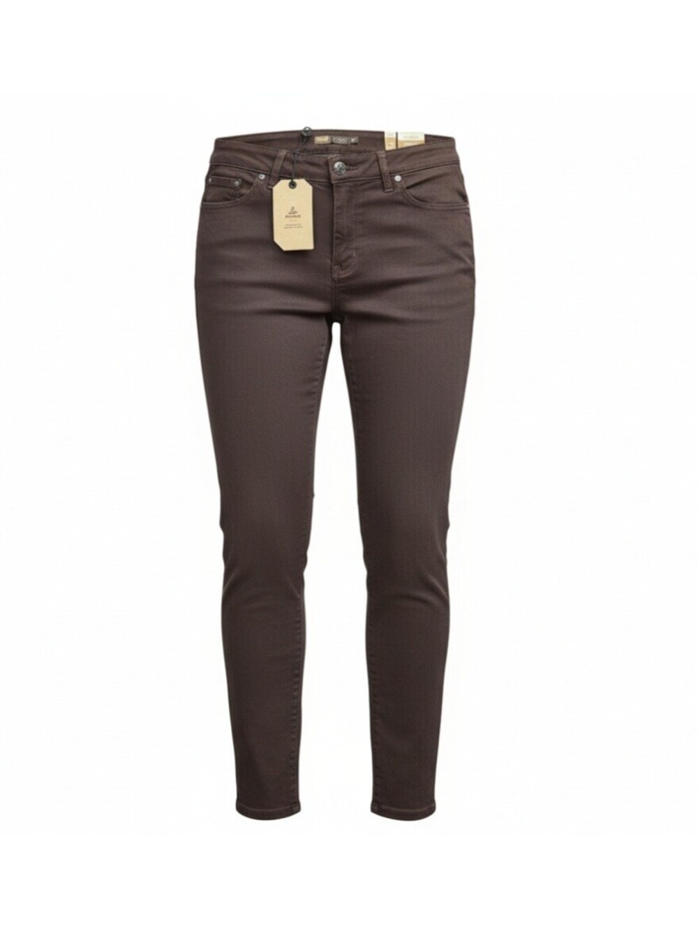 Prana Womens Kayla Skinny Jeans Size 12/31 Short Inseam Brown New With Tags